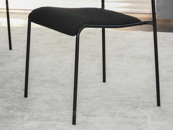 Krzesło tapicerowane w kolorze czarnym - stylowy design